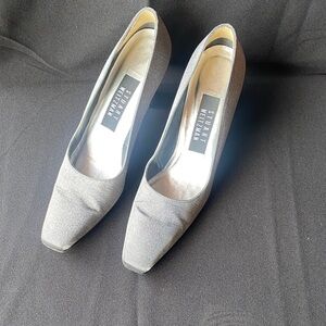 Stuart Weitzman Shimmering Gray Heels